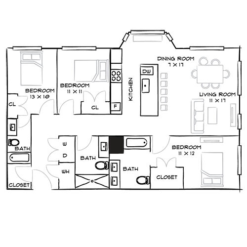 2D Diagram Furnished