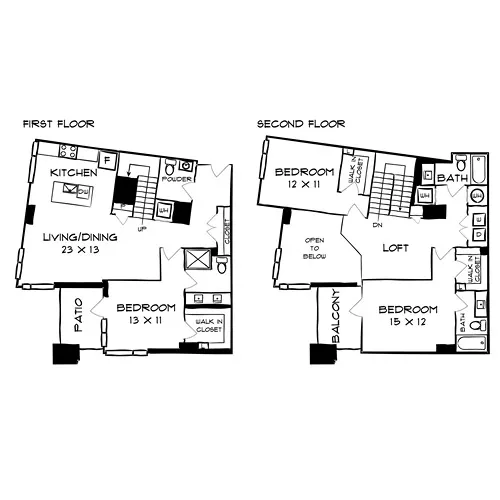 Flats 8300 -Bethesda, MD - FLoor Plan Diagram