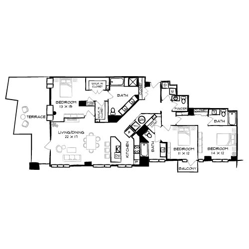 2D Diagram Furnished