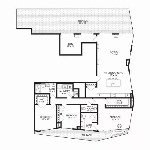 Ravel and Royale - Bethesda, MD - Floor plan diagram