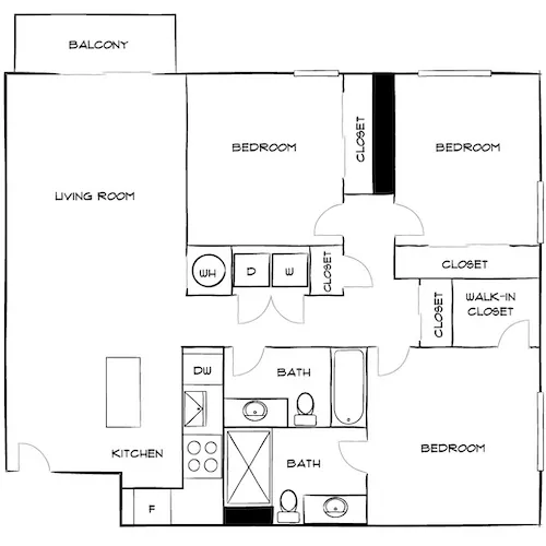 The District at Flagler Village - Fort Lauderdale, FL - Floor Plan Diagram