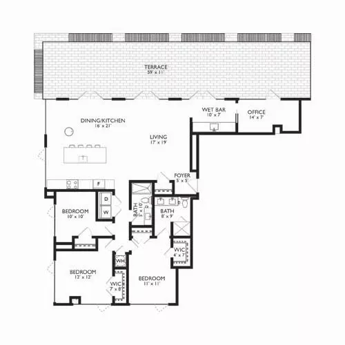 Ravel and Royale - Bethesda, MD - Floor Plan Diagram