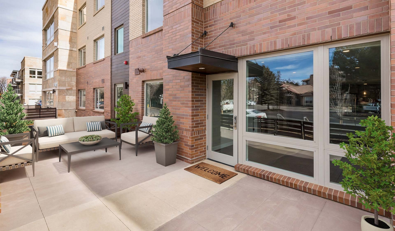 Parc Mosaic - Boulder, CO - Apartment walkup entry.Select homes feature a walk-up entry
