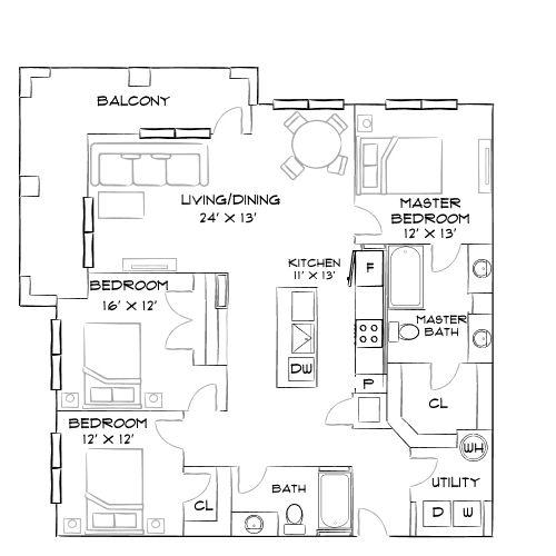 The Haven - Denver, CO - Furnished Diagram