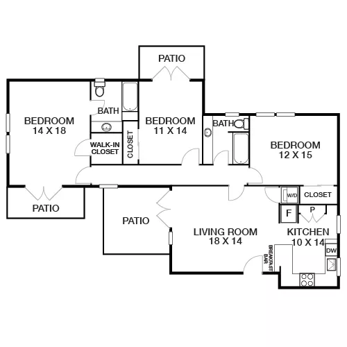 Lincoln Place - 3 Bed / 2 Bath Apartment - Washington