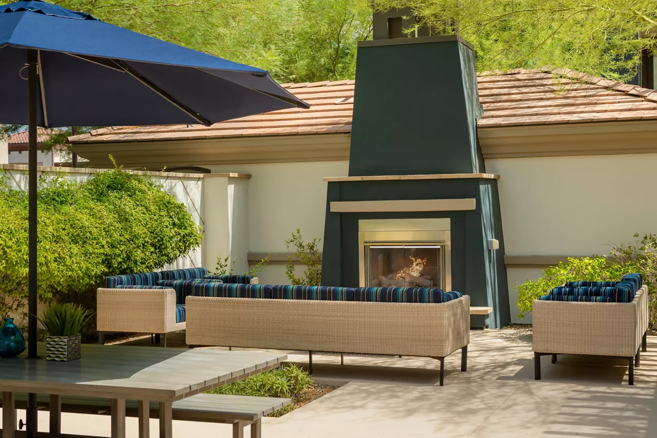 Mountain Gate in Las Vegas, NV - Outdoor Fireplace