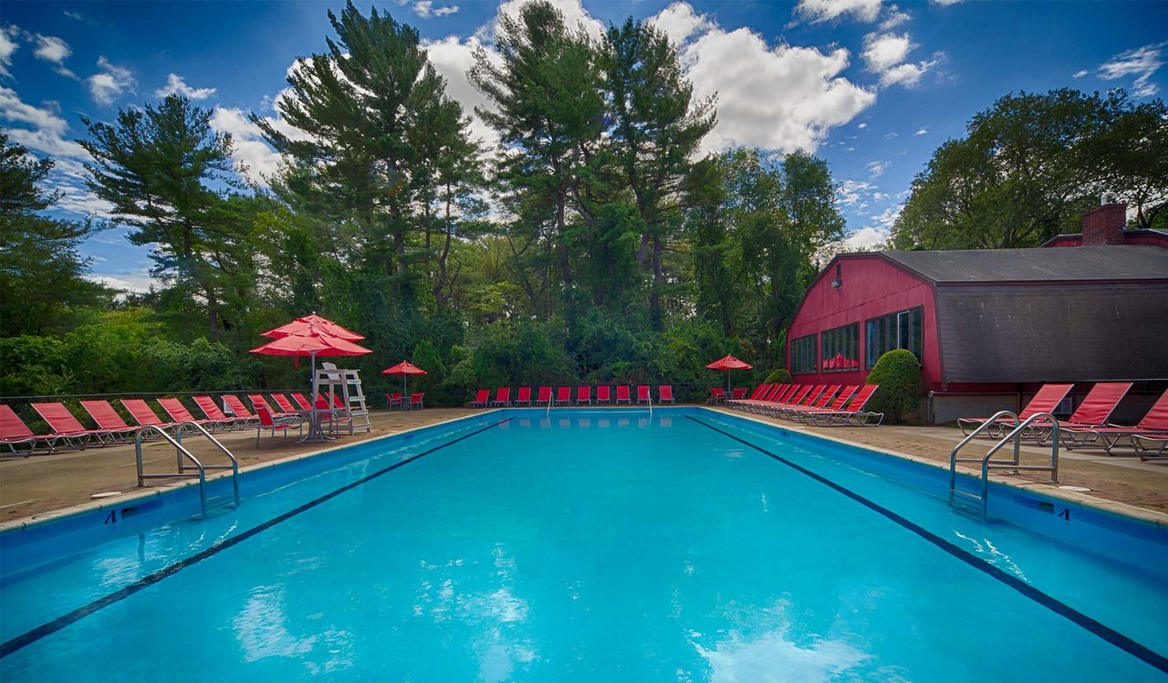 Waterford Village Apartments in Bridgewater, MA - Large Swimming Pool