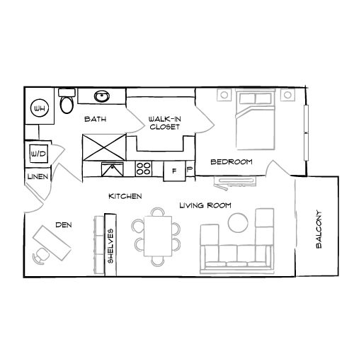 The Watermarc at Biscayne Bay - Miami, FL - Design 1C Floor Plan Diagram