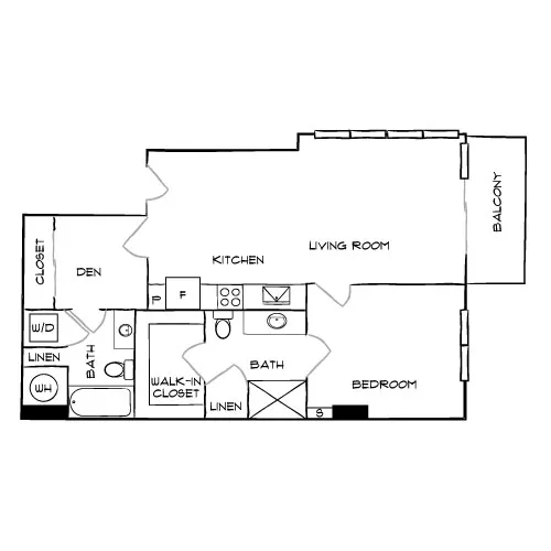 The Watermarc at Biscayne Bay - Miami, FL - Design 1D Floor Plan Diagram