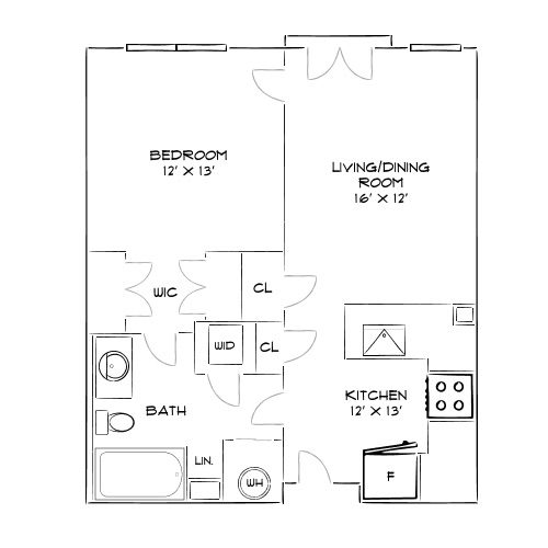 Arapahoe Square - Denver, CO - Floor Plan Diagram