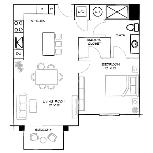 Reserve at Coconut Point - Estero, FL - Design 1A Floor Plan Diagram