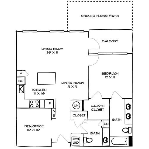Avery Row - Arlington VA - Floor plan diagram