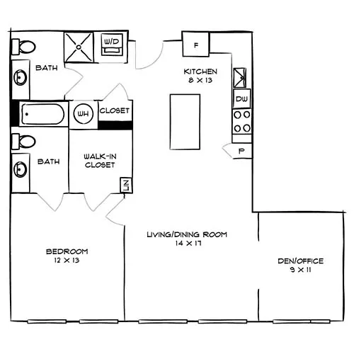 Avery Row - Arlington VA - Floor plan diagram