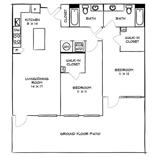 Avery Row - Arlington VA - Floor plan diagram