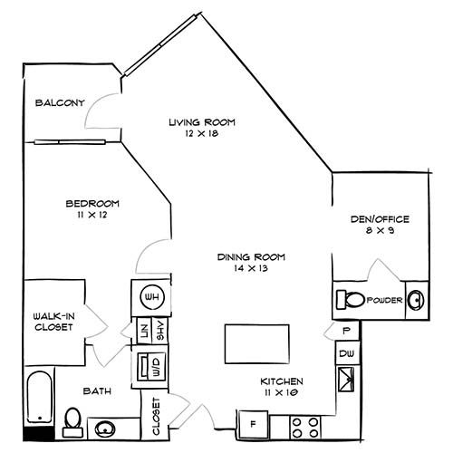 Avery Row - Arlington VA - Floor plan diagram