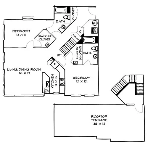 Avery Row - Arlington VA - Floor plan diagram