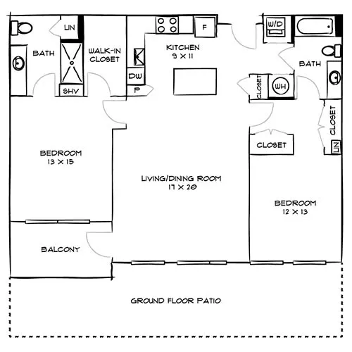 Avery Row - Arlington VA - Floor plan diagram