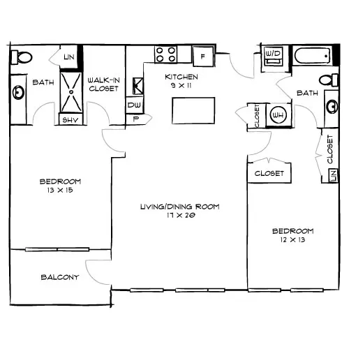 Avery Row - Arlington VA - Floor plan diagram