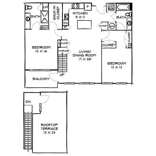 Avery Row - Arlington VA - Floor plan diagram