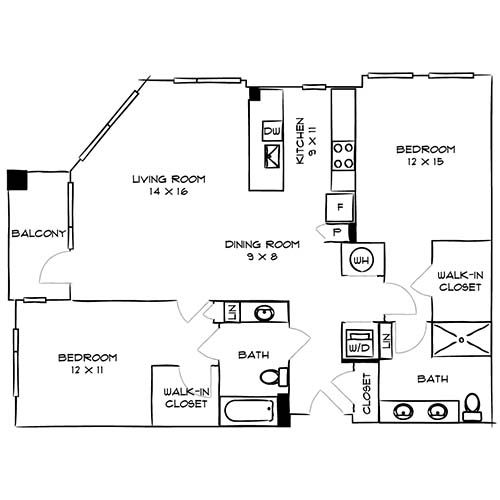 Avery Row - Arlington VA - Floor plan diagram
