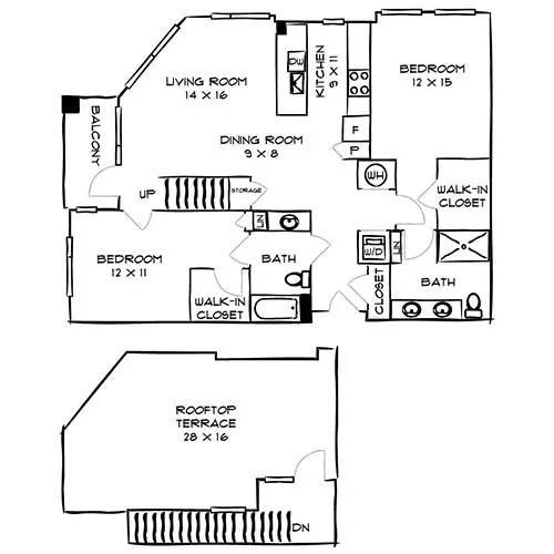 Avery Row - Arlington VA - Floor plan diagram