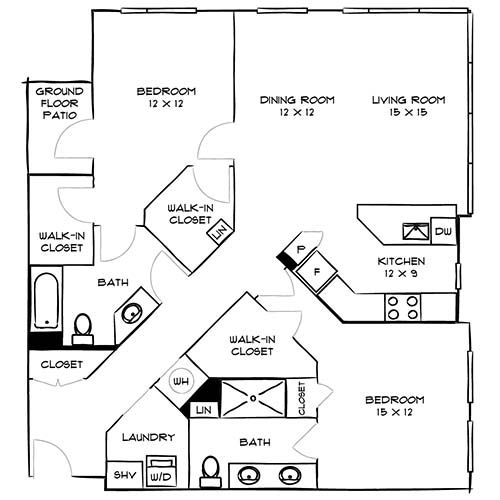 Avery Row - Arlington VA - Floor plan diagram