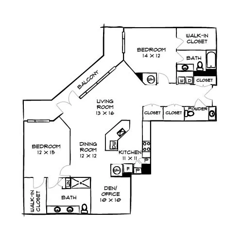 Avery Row - Arlington VA - Floor plan diagram