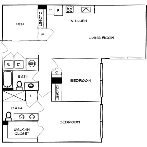 The Watermarc at Biscayne Bay - Miami, FL - Design 2D Floor Plan Diagram