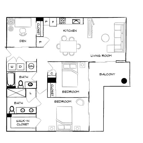 2D Diagram Furnished
