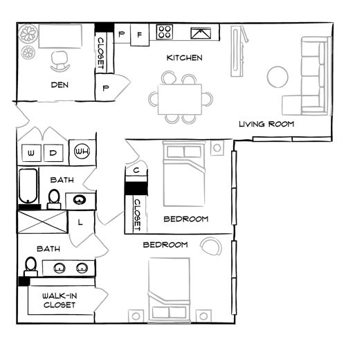 2D Diagram Furnished
