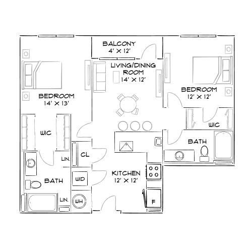 2D Diagram Furnished
