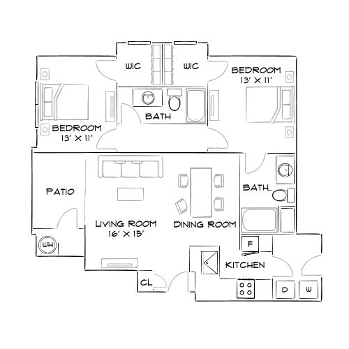 2D Diagram Furnished