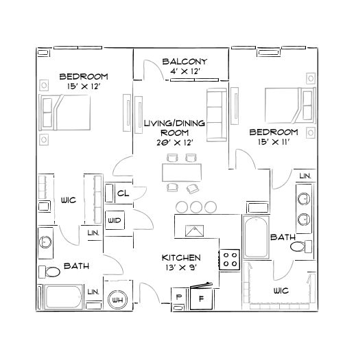 2D Diagram Furnished