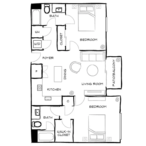 Reserve at Coconut Point - Estero, FL - Design 2B Floor Plan Diagram