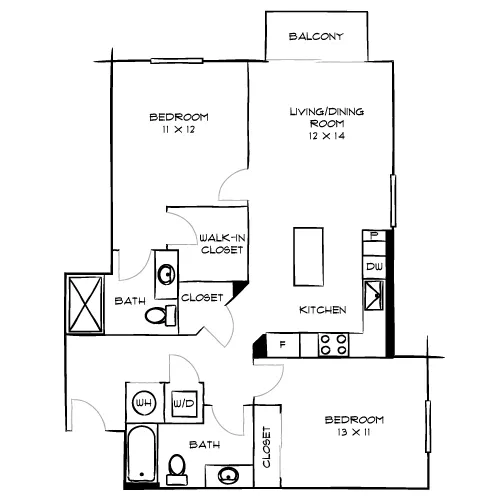 Reserve at Coconut Point - Estero, FL - Design 2A Floor Plan Diagram