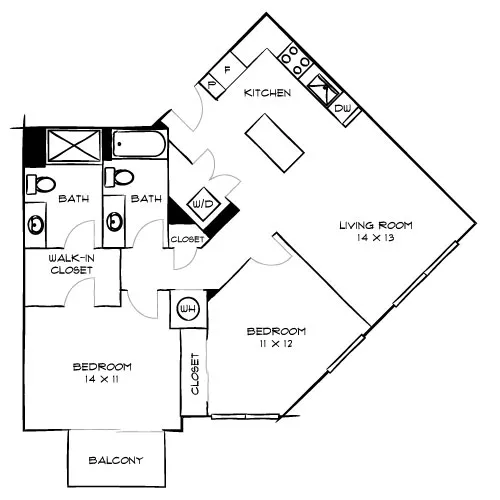 Reserve at Coconut Point - Estero, FL - Design 2C Floor Plan Diagram