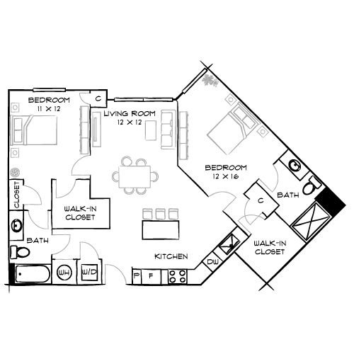 2D Diagram Furnished