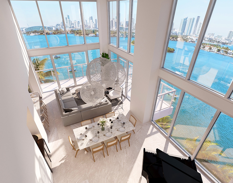 Flamingo Point - Miami, FL - View from interior of floor plan in Opulent Collection.