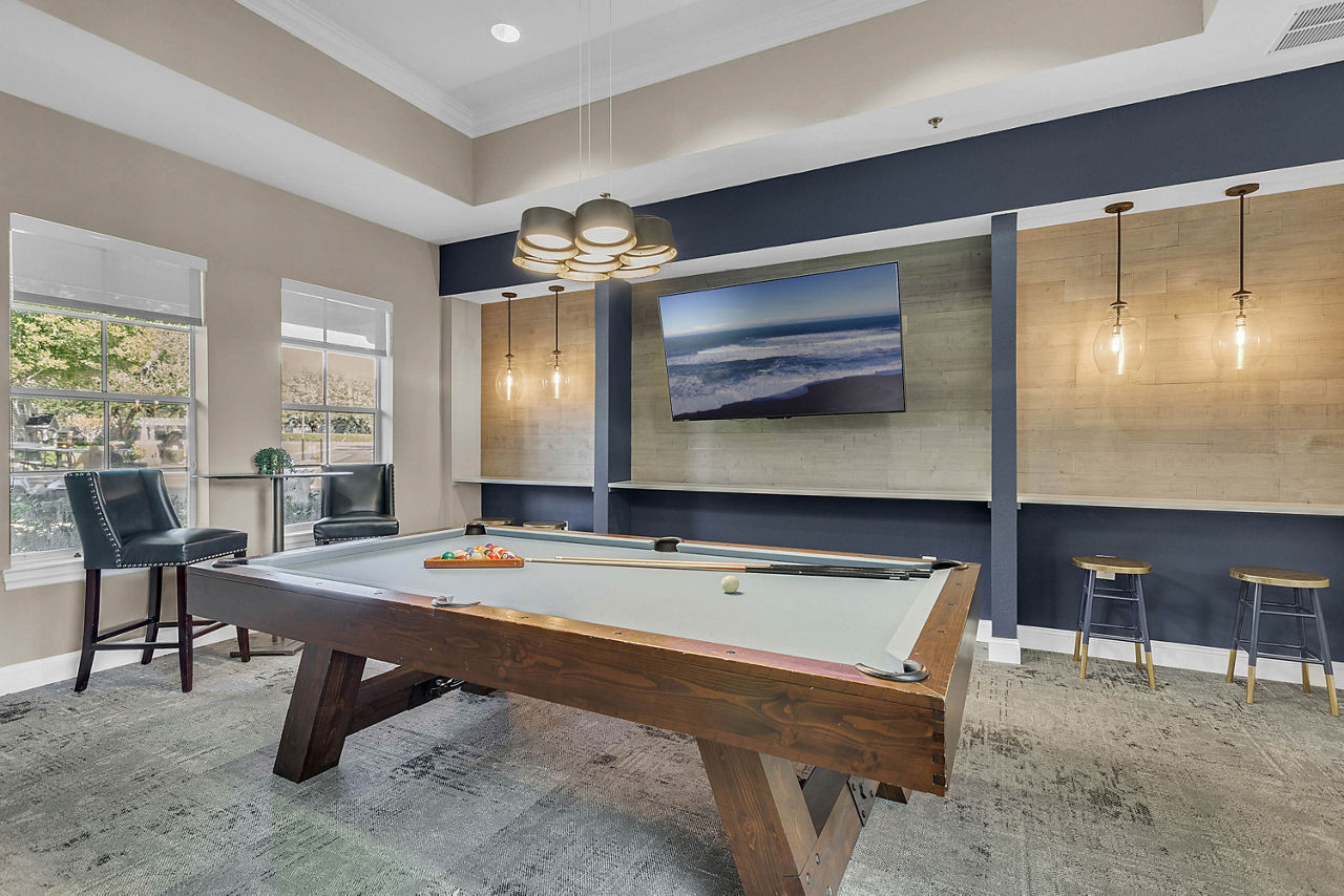 Game room at Solace Timacuan