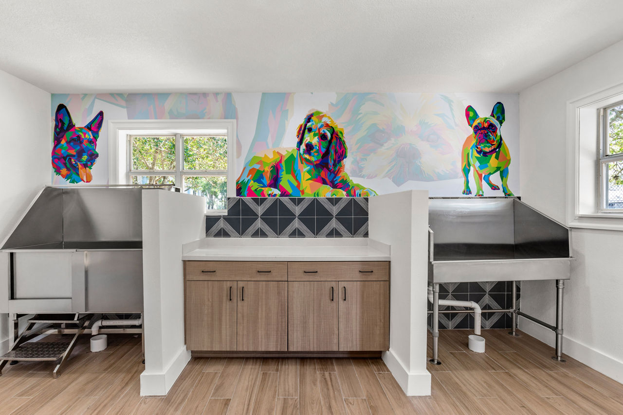 Pet wash at Amara at Metrowest