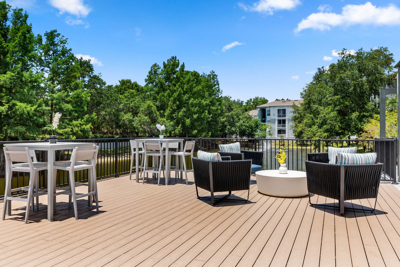 Roof deck at Amara at Metrowest