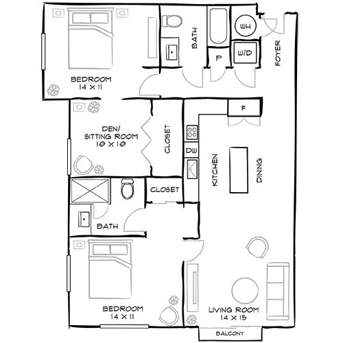 2D Diagram Furnished