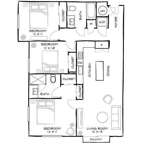 2D Diagram Furnished