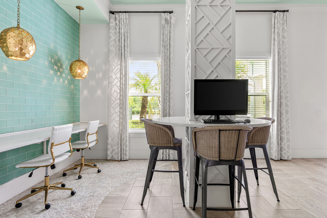 Business center at Luxe Lakewood Ranch