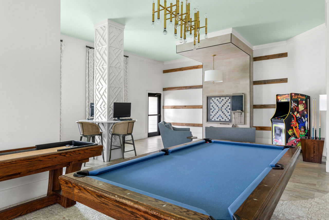 Game room at Luxe Lakewood Ranch
