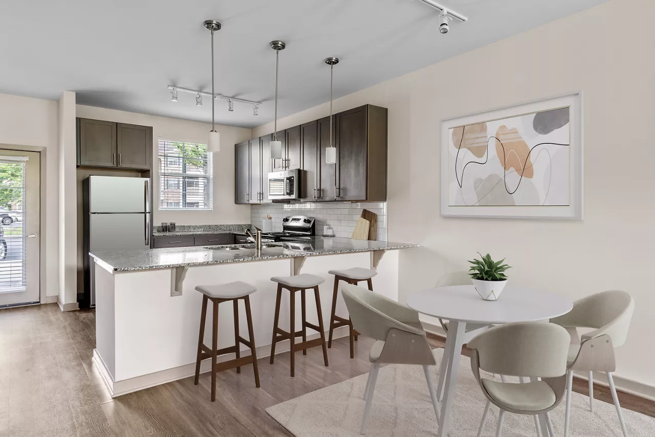 Dining Kitchen and living room