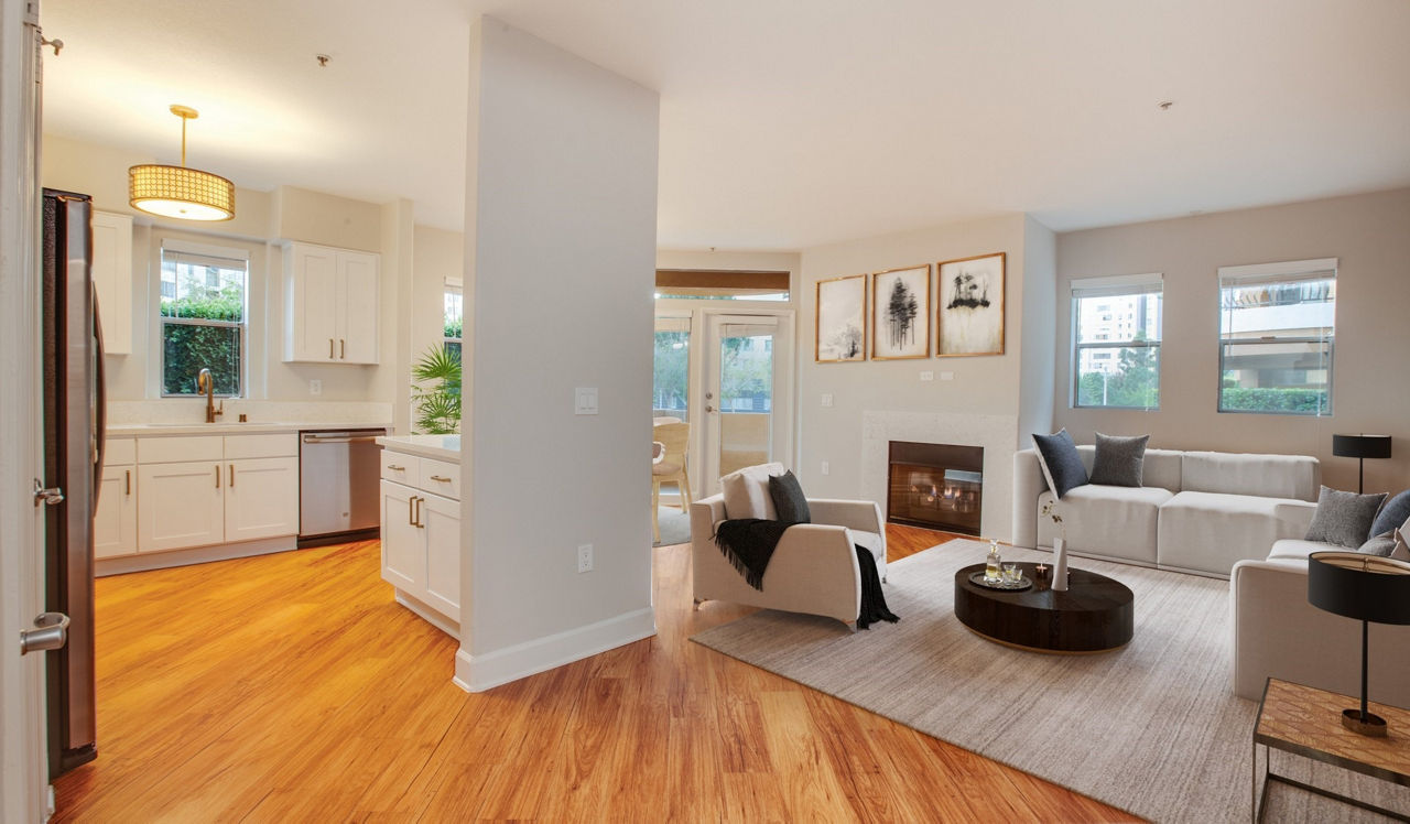 Palazzo East - Los Angeles, CA - kitchen and living room