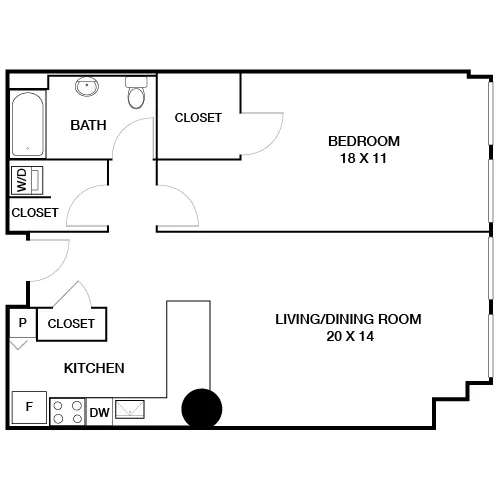 The Left Bank - Philadelphia Apartments - Floor Plan Diagram