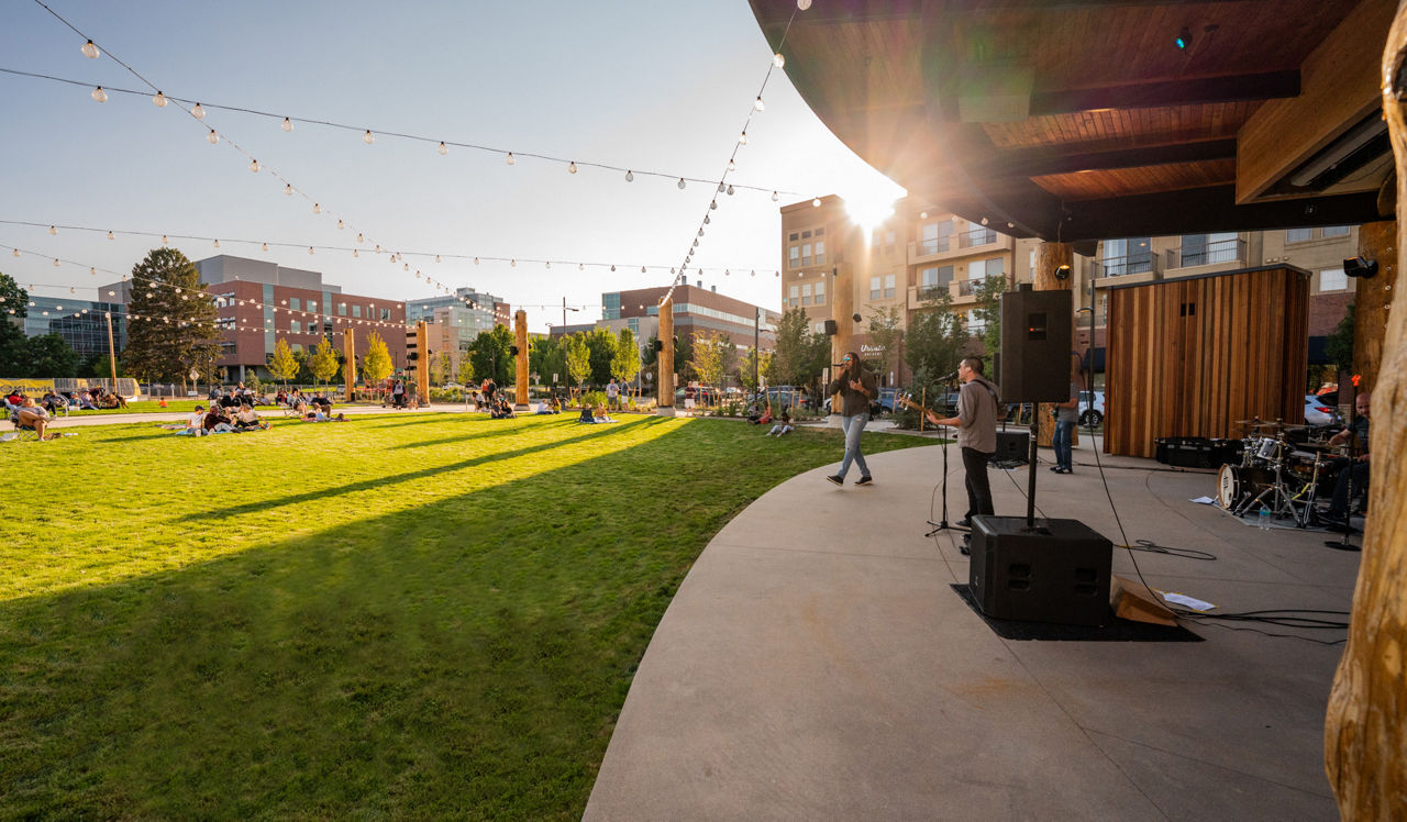 21 Fitzsimons Apartment Homes - Aurora CO - resident event at central green