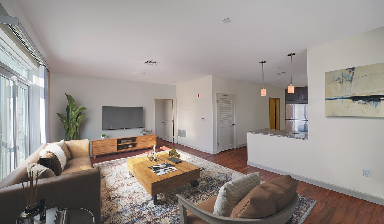 Charles Bank Apartment Homes - Living Room